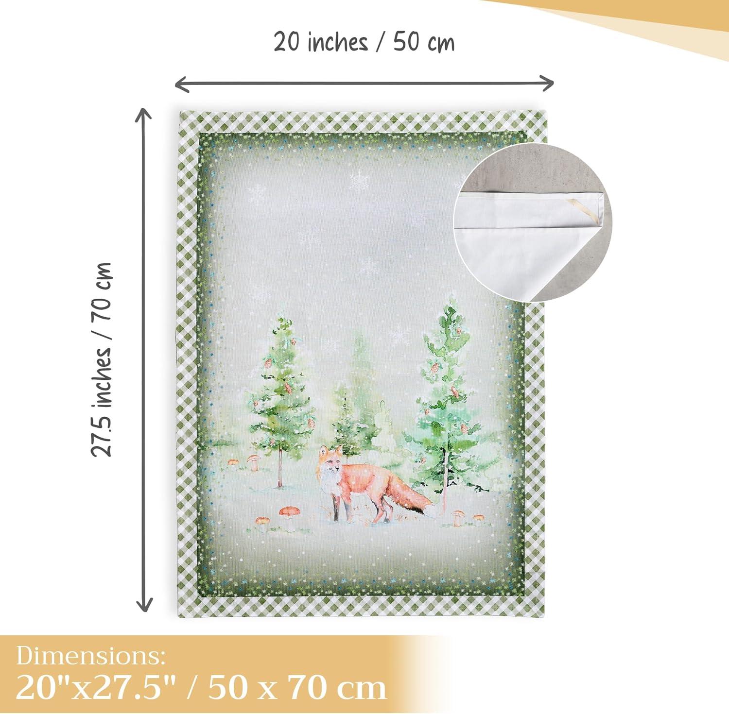 imageMaison d Hermine Kitchen Towels Set of 3 100 Cotton 20quot x 275quot Reusable Cloth Tea Dish Towels Absorbent with Hanging Loop for Kitchen Dining Thanksgiving Decorations Holy Jouy  Brown01  Winter Mornings