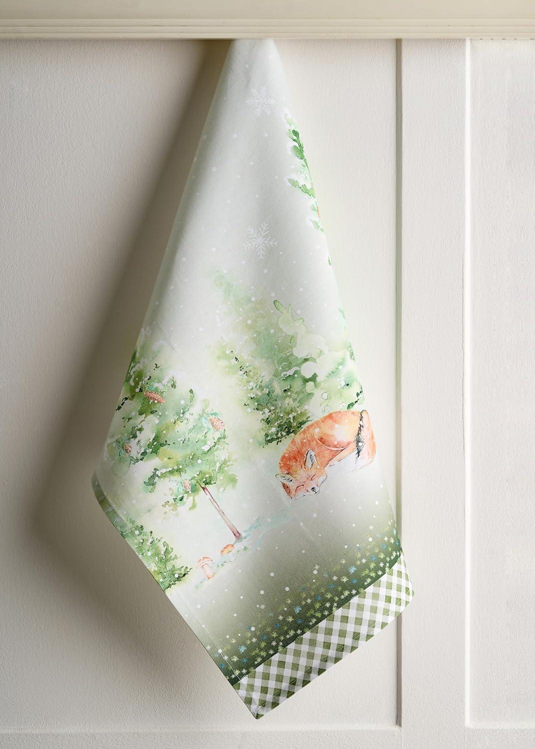 imageMaison d Hermine Kitchen Towels Set of 3 100 Cotton 20quot x 275quot Reusable Cloth Tea Dish Towels Absorbent with Hanging Loop for Kitchen Dining Thanksgiving Decorations Holy Jouy  Brown01  Winter Mornings