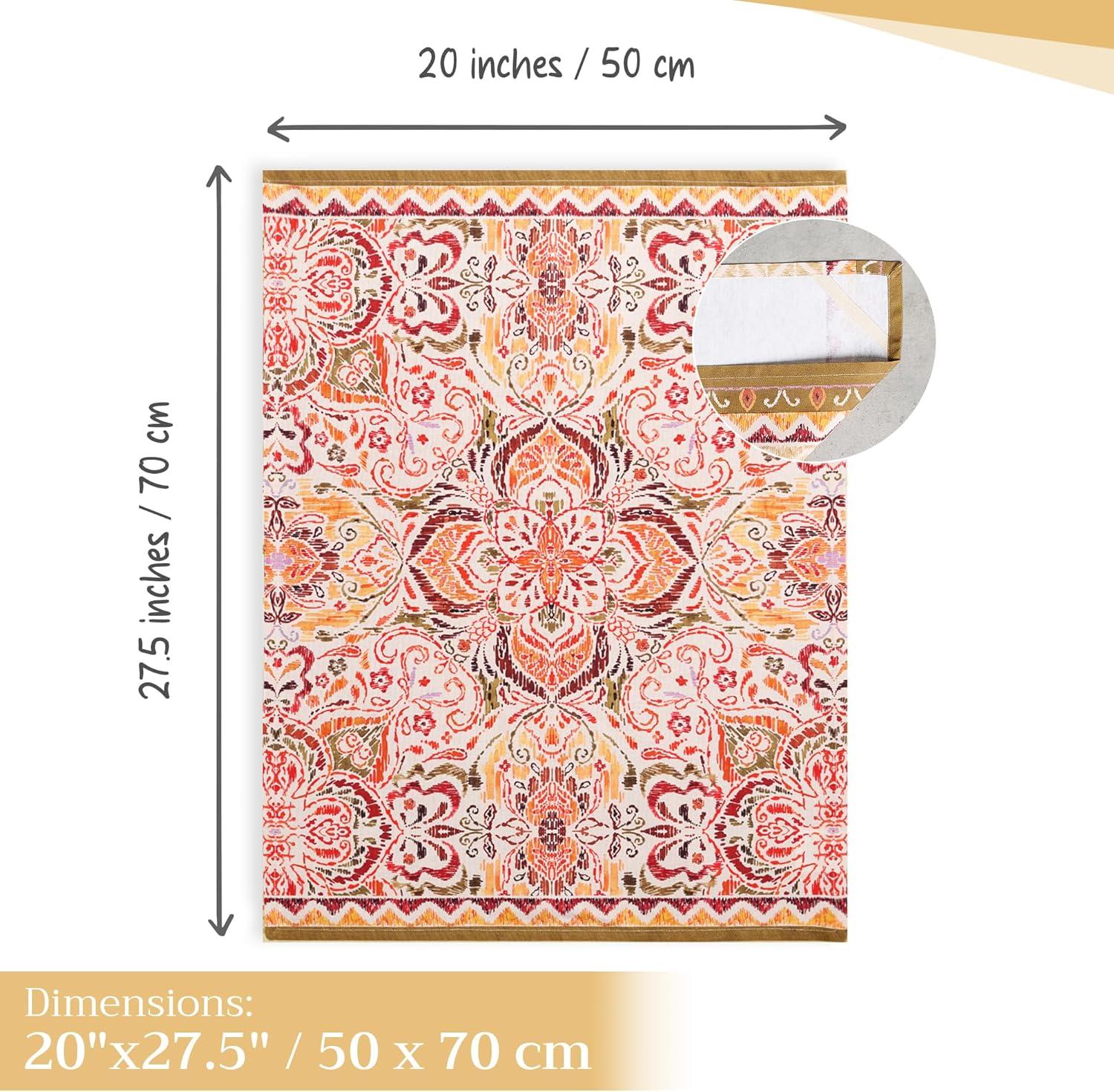 imageMaison d Hermine Kitchen Towels Set of 3 100 Cotton 20quot x 275quot Reusable Cloth Tea Dish Towels Absorbent with Hanging Loop for Kitchen Dining Thanksgiving Decorations Holy Jouy  Brown25  Damask