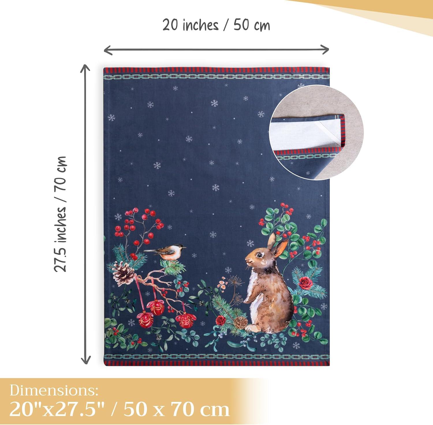 imageMaison d Hermine Kitchen Towels Set of 3 100 Cotton 20quot x 275quot Reusable Cloth Tea Dish Towels Absorbent with Hanging Loop for Kitchen Dining Thanksgiving Decorations Noel04  Christmas Joy