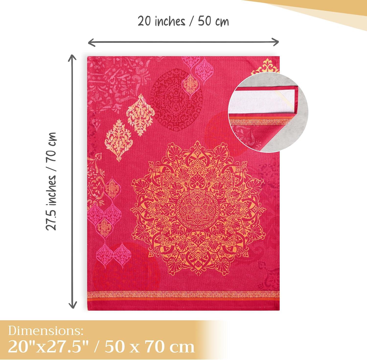 imageMaison d Hermine Kitchen Towels Set of 3 100 Cotton 20quot x 275quot Reusable Cloth Tea Dish Towels Absorbent with Hanging Loop for Kitchen Dining Thanksgiving Decorations Holy Jouy  Brown24  Versailles