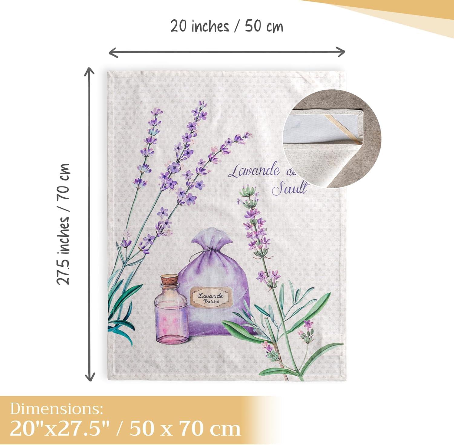 imageMaison d Hermine Kitchen Towels Set of 3 100 Cotton 20quot x 275quot Reusable Cloth Tea Dish Towels Absorbent with Hanging Loop for Kitchen Dining Thanksgiving Decorations Holy Jouy  Brown30  Fanny