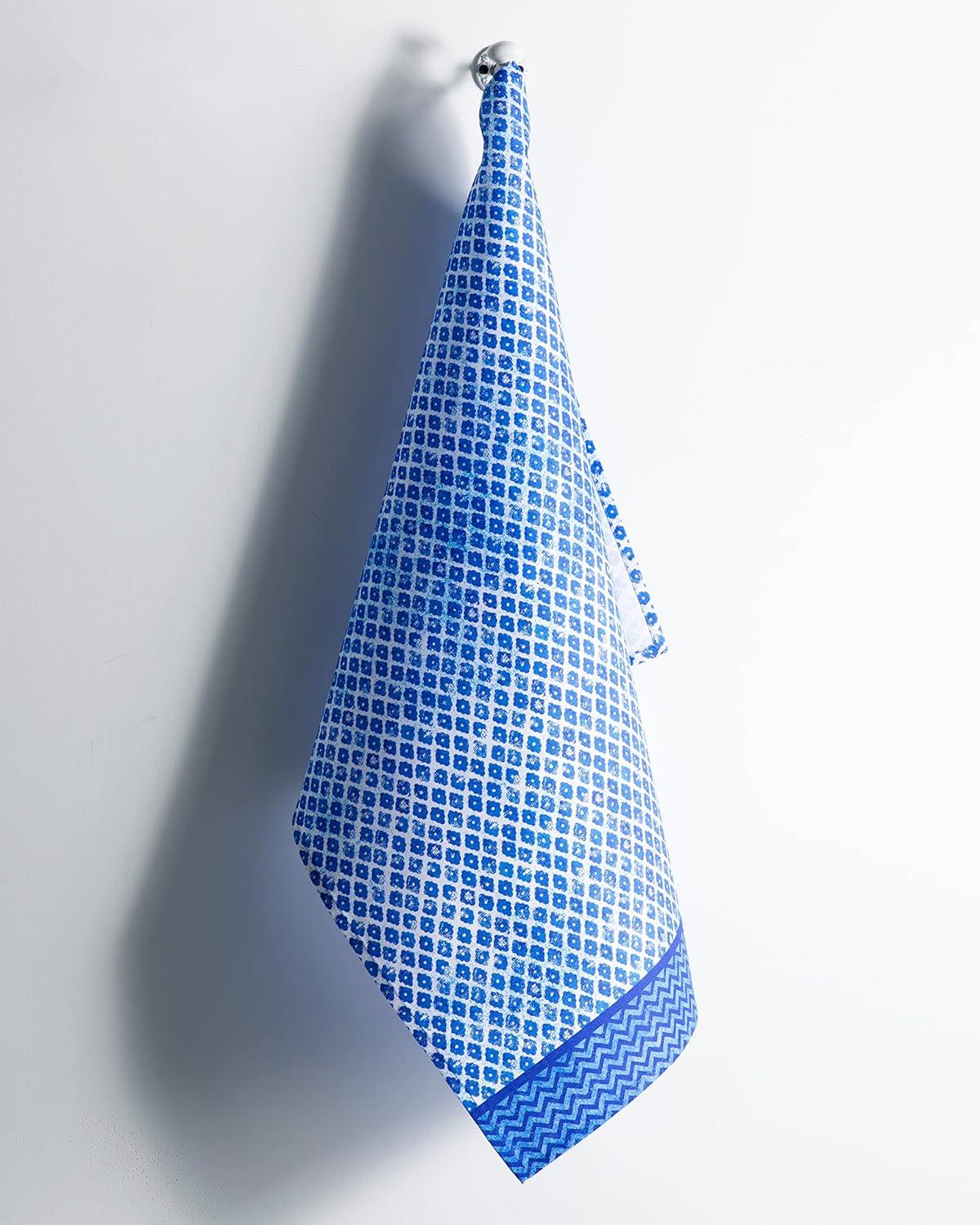 imageMaison d Hermine Kitchen Towels Set of 3 100 Cotton 20quot x 275quot Reusable Cloth Tea Dish Towels Absorbent with Hanging Loop for Kitchen Dining Thanksgiving Decorations Holy Jouy  Brown02  Indigo Love