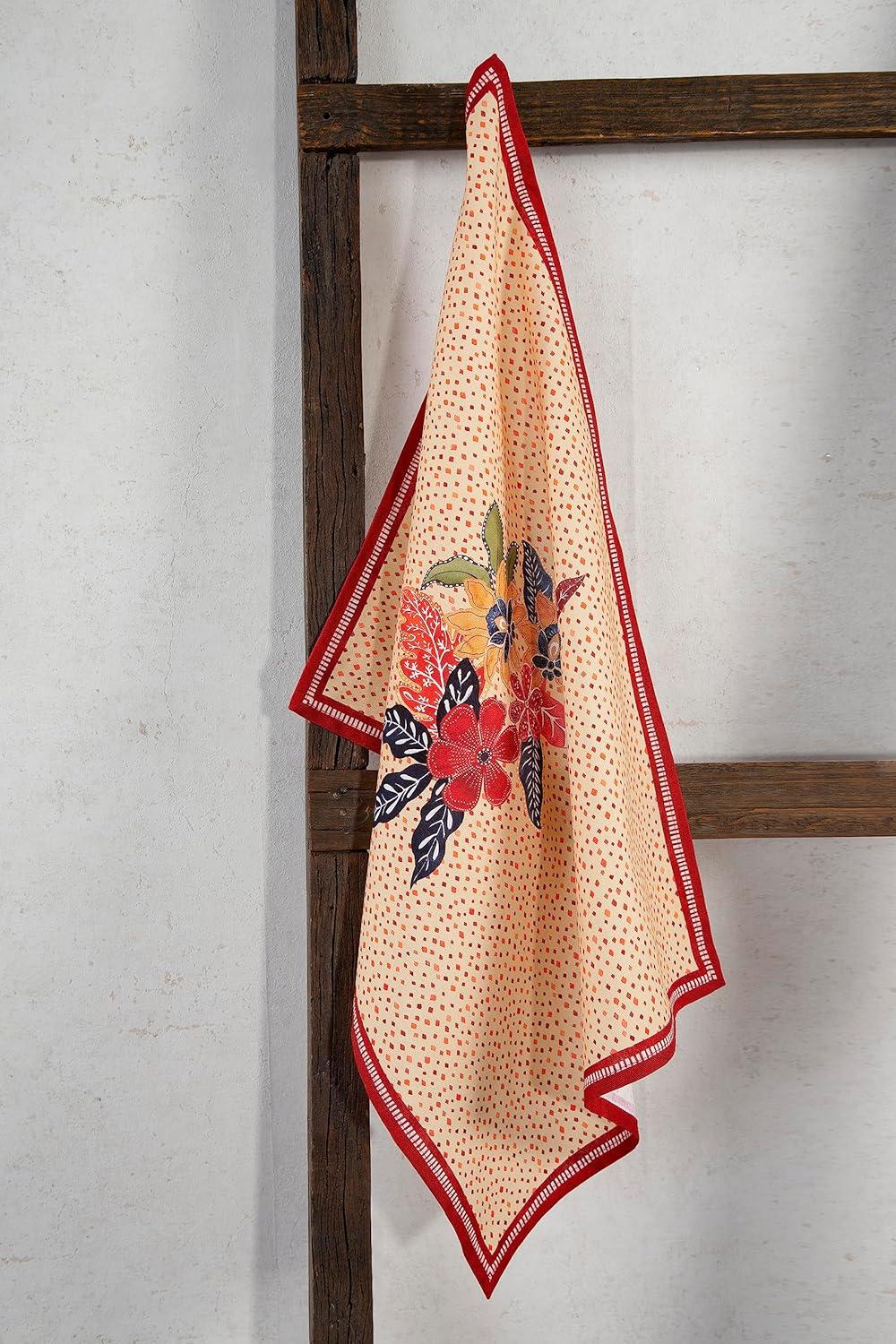 imageMaison d Hermine Kitchen Towels Set of 3 100 Cotton 20quot x 275quot Reusable Cloth Tea Dish Towels Absorbent with Hanging Loop for Kitchen Dining Thanksgiving Decorations Holy Jouy  Brown20  Orient