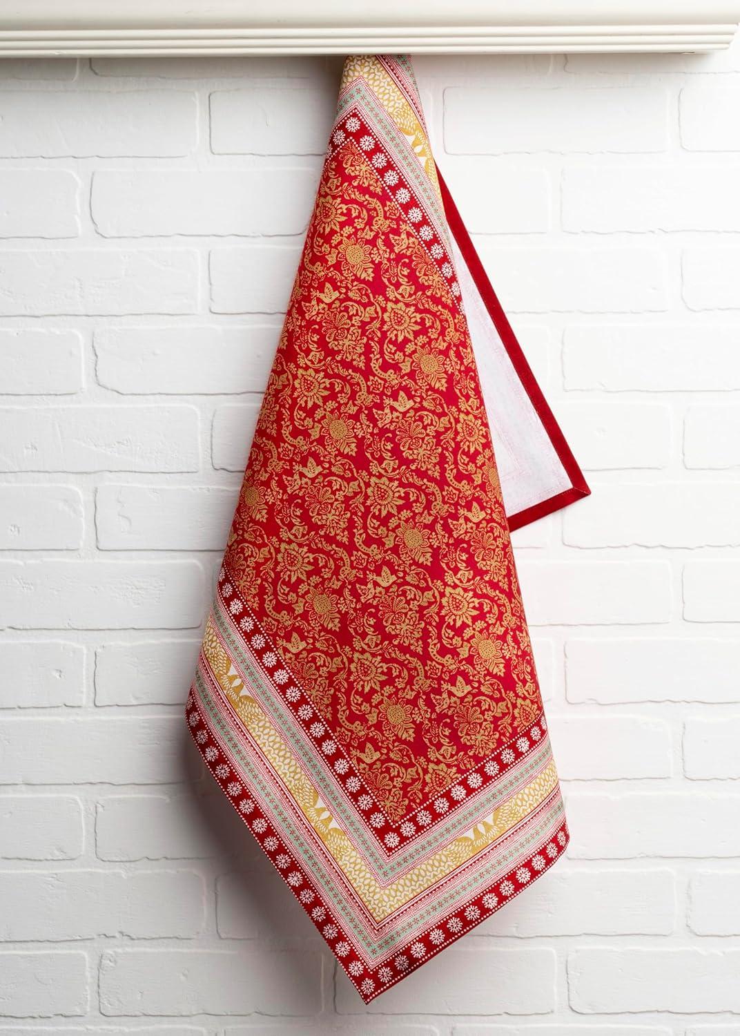 imageMaison d Hermine Kitchen Towels Set of 3 100 Cotton 20quot x 275quot Reusable Cloth Tea Dish Towels Absorbent with Hanging Loop for Kitchen Dining Thanksgiving Decorations Holy Jouy  Brown28  Sofia