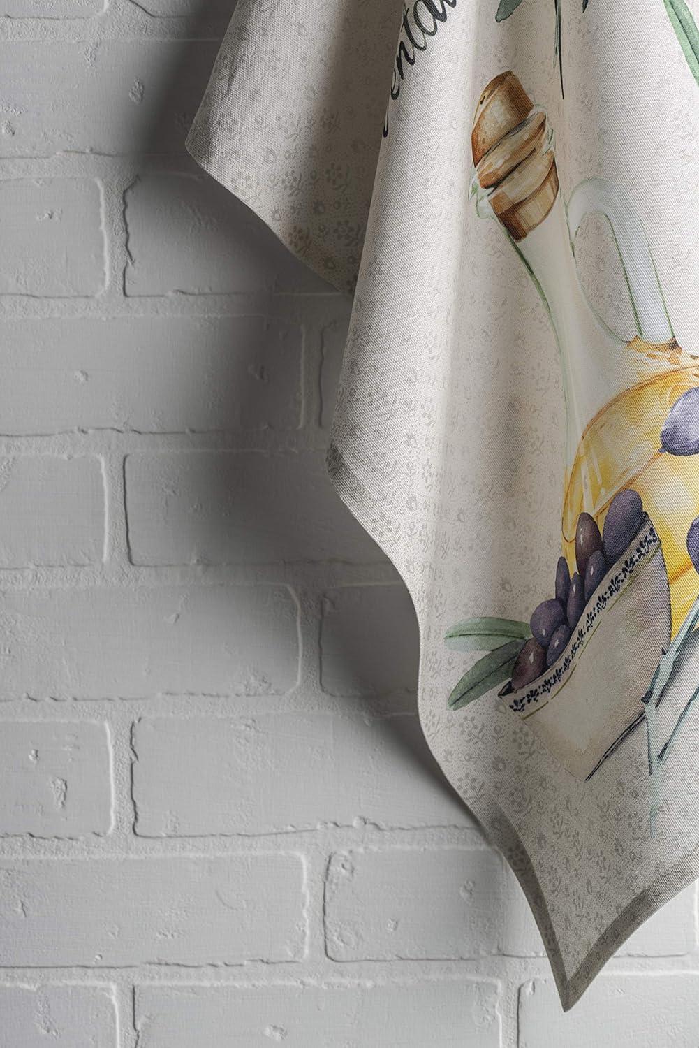 imageMaison d Hermine Kitchen Towels Set of 3 100 Cotton 20quot x 275quot Reusable Cloth Tea Dish Towels Absorbent with Hanging Loop for Kitchen Dining Thanksgiving Decorations Holy Jouy  Brown30  Fanny