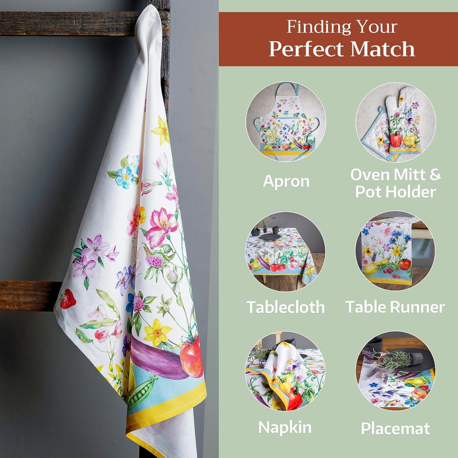 imageMaison d Hermine Kitchen Towels Set of 3 100 Cotton 20quot x 275quot Reusable Cloth Tea Dish Towels Absorbent with Hanging Loop for Kitchen Dining Thanksgiving Decorations Holy Jouy  Brown10  Giverny