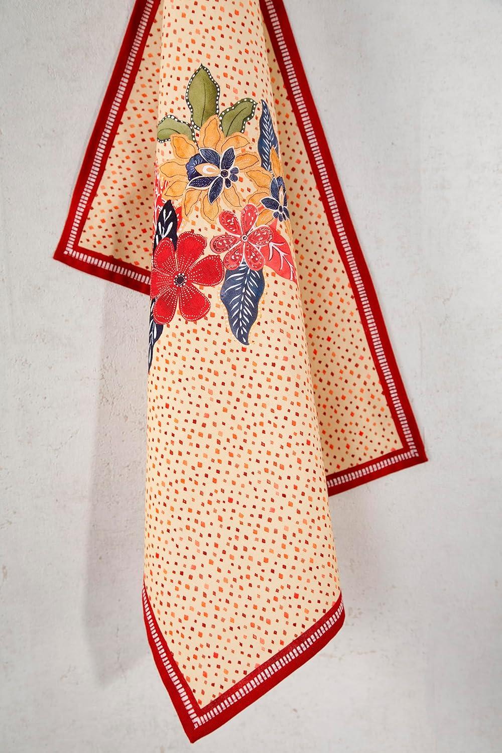 imageMaison d Hermine Kitchen Towels Set of 3 100 Cotton 20quot x 275quot Reusable Cloth Tea Dish Towels Absorbent with Hanging Loop for Kitchen Dining Thanksgiving Decorations Holy Jouy  Brown20  Orient