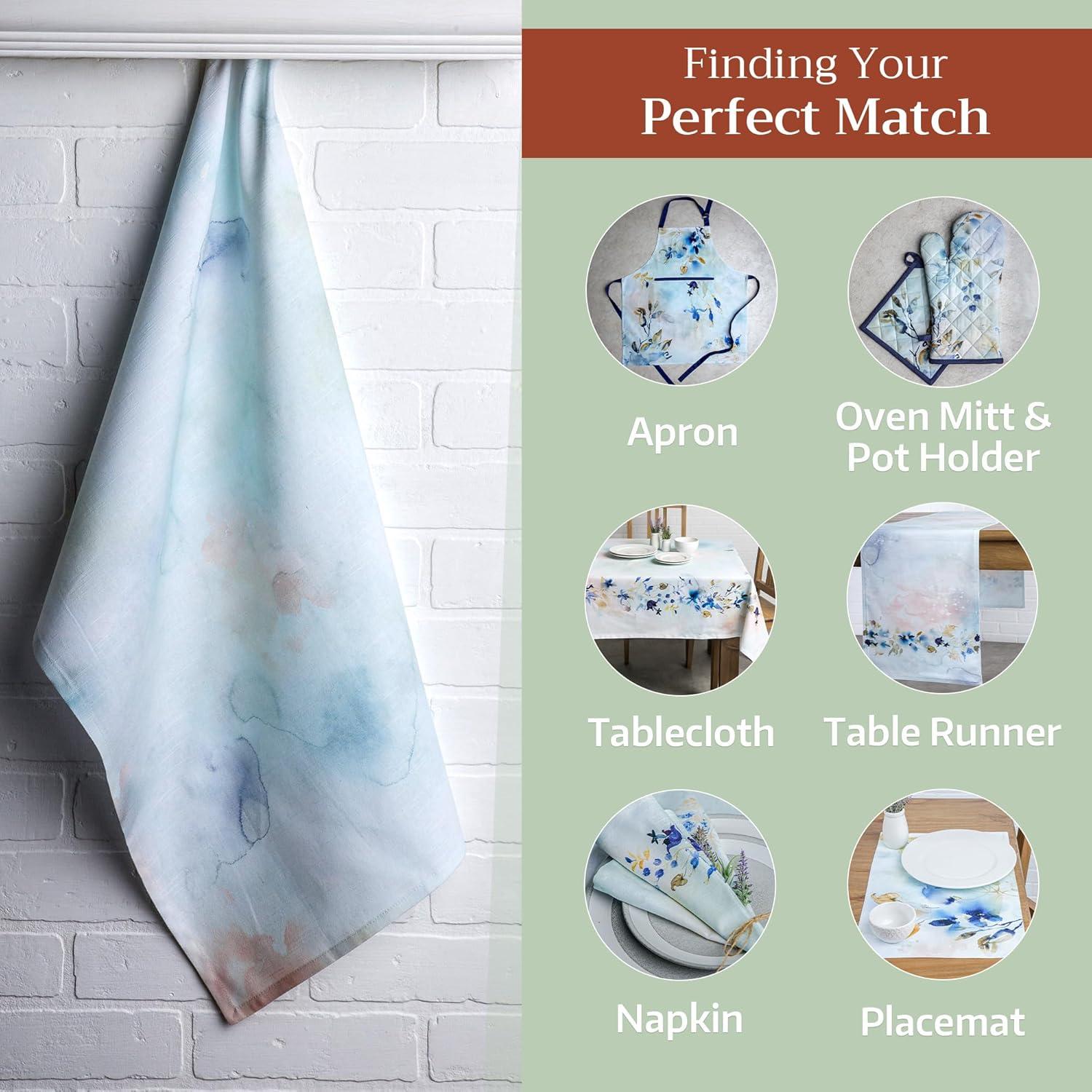 imageMaison d Hermine Kitchen Towels Set of 3 100 Cotton 20quot x 275quot Reusable Cloth Tea Dish Towels Absorbent with Hanging Loop for Kitchen Dining Thanksgiving Decorations Holy Jouy  Brown06  Lazy Summer Days