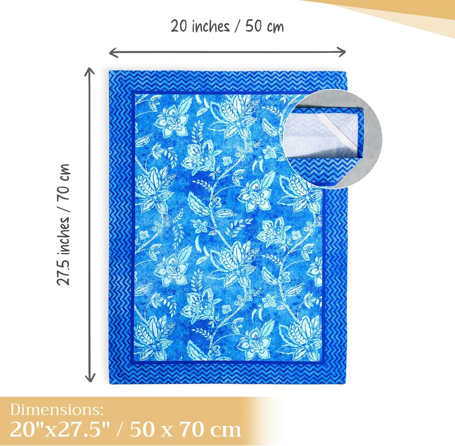 imageMaison d Hermine Kitchen Towels Set of 3 100 Cotton 20quot x 275quot Reusable Cloth Tea Dish Towels Absorbent with Hanging Loop for Kitchen Dining Thanksgiving Decorations Holy Jouy  Brown02  Indigo Love