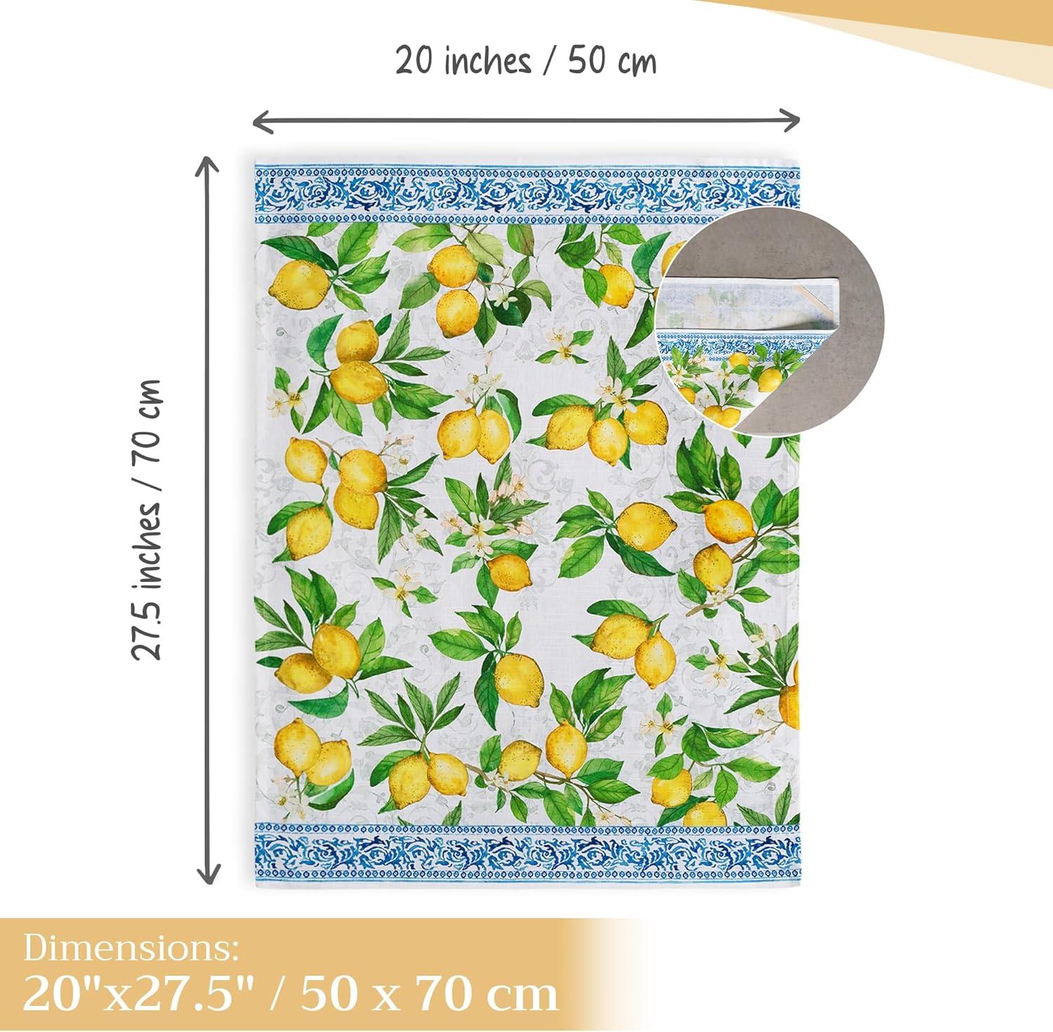 imageMaison d Hermine Kitchen Towels Set of 3 100 Cotton 20quot x 275quot Reusable Cloth Tea Dish Towels Absorbent with Hanging Loop for Kitchen Dining Thanksgiving Decorations Holy Jouy  Brown11  Cedrat