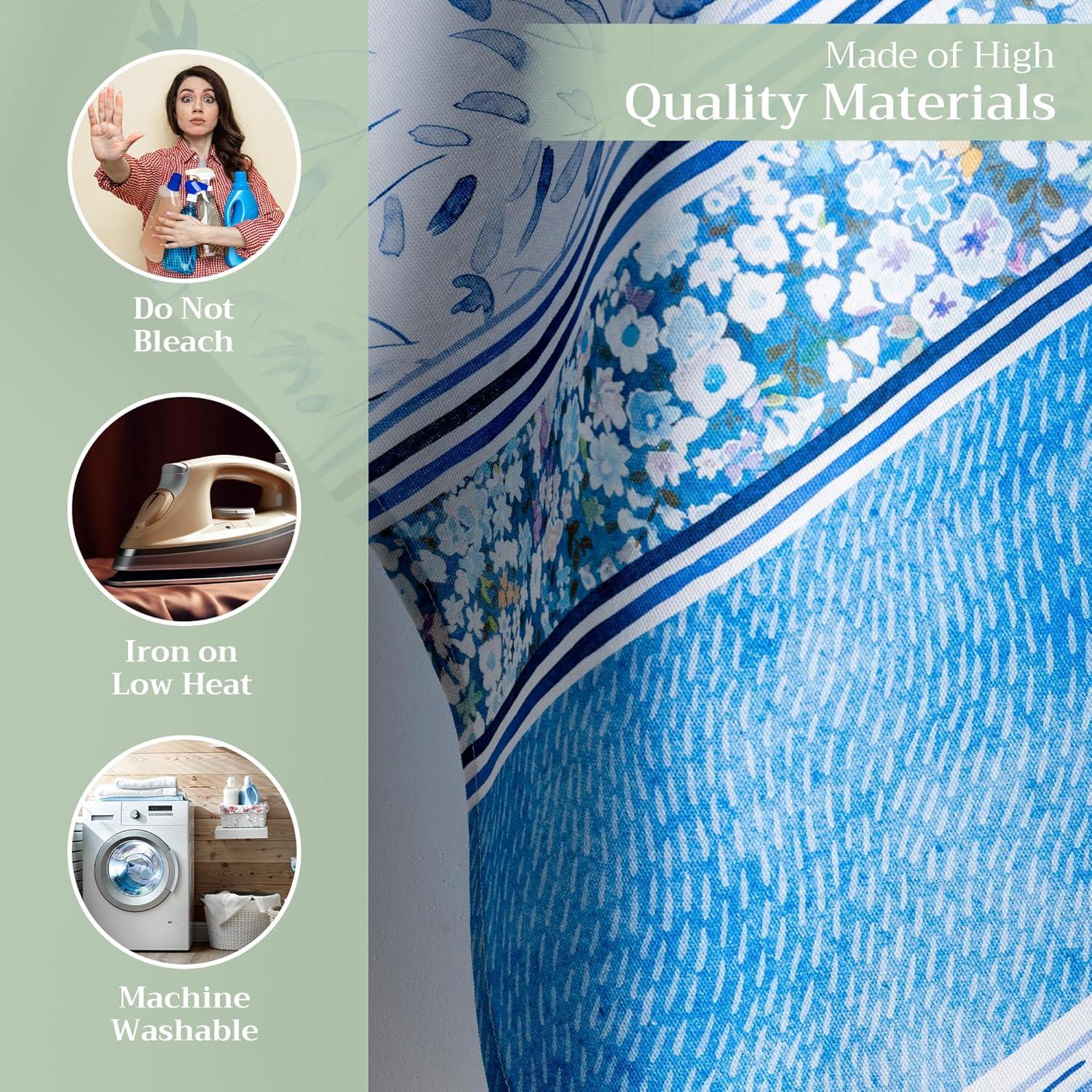 imageMaison d Hermine Kitchen Towels Set of 3 100 Cotton 20quot x 275quot Reusable Cloth Tea Dish Towels Absorbent with Hanging Loop for Kitchen Dining Thanksgiving Decorations Noel01  Summer Blues