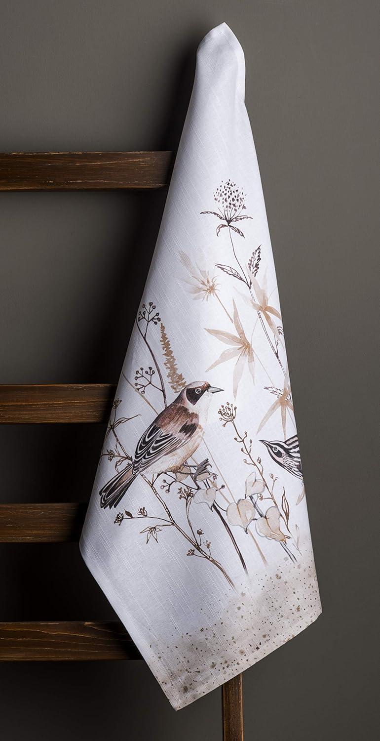 imageMaison d Hermine Kitchen Towels Set of 3 100 Cotton 20quot x 275quot Reusable Cloth Tea Dish Towels Absorbent with Hanging Loop for Kitchen Dining Thanksgiving Decorations Holy Jouy  Brown04  Meadow Florals  Brown