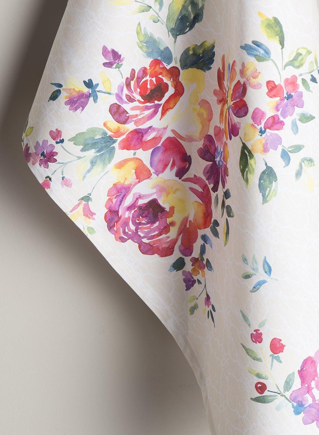 imageMaison d Hermine Kitchen Towels Set of 3 100 Cotton 20quot x 275quot Reusable Cloth Tea Dish Towels Absorbent with Hanging Loop for Kitchen Dining Thanksgiving Decorations Holy Jouy  Brown27  Rose Garden