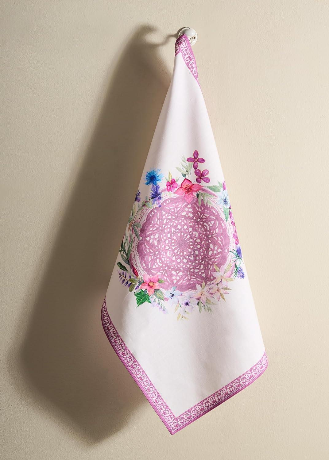 imageMaison d Hermine Kitchen Towels Set of 3 100 Cotton 20quot x 275quot Reusable Cloth Tea Dish Towels Absorbent with Hanging Loop for Kitchen Dining Thanksgiving Decorations Holy Jouy  Brown12  Chardon