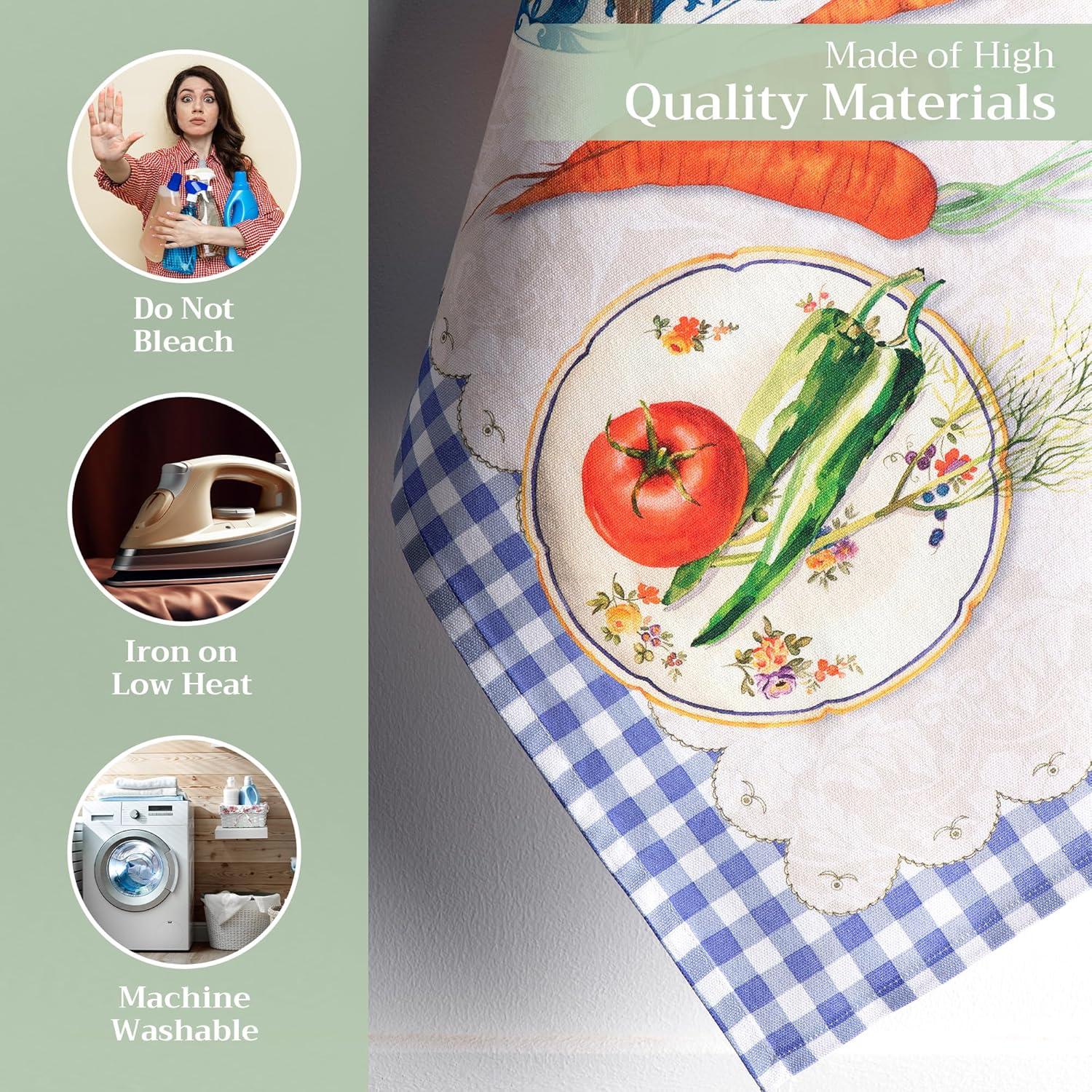 imageMaison d Hermine Kitchen Towels Set of 3 100 Cotton 20quot x 275quot Reusable Cloth Tea Dish Towels Absorbent with Hanging Loop for Kitchen Dining Thanksgiving Decorations Holy Jouy  Brown26  Gourmand