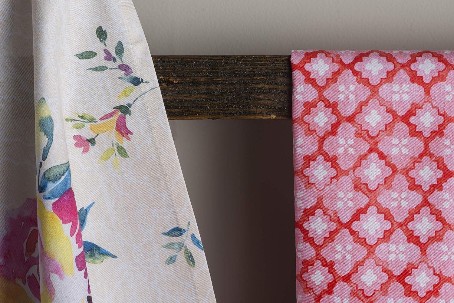 imageMaison d Hermine Kitchen Towels Set of 3 100 Cotton 20quot x 275quot Reusable Cloth Tea Dish Towels Absorbent with Hanging Loop for Kitchen Dining Thanksgiving Decorations Holy Jouy  Brown27  Rose Garden