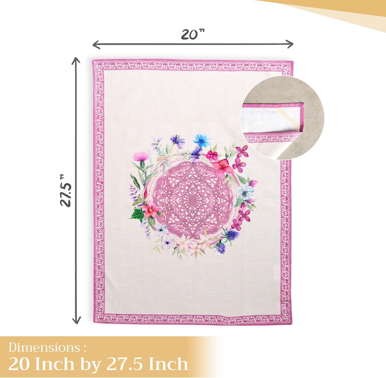 imageMaison d Hermine Kitchen Towels Set of 3 100 Cotton 20quot x 275quot Reusable Cloth Tea Dish Towels Absorbent with Hanging Loop for Kitchen Dining Thanksgiving Decorations Holy Jouy  Brown12  Chardon