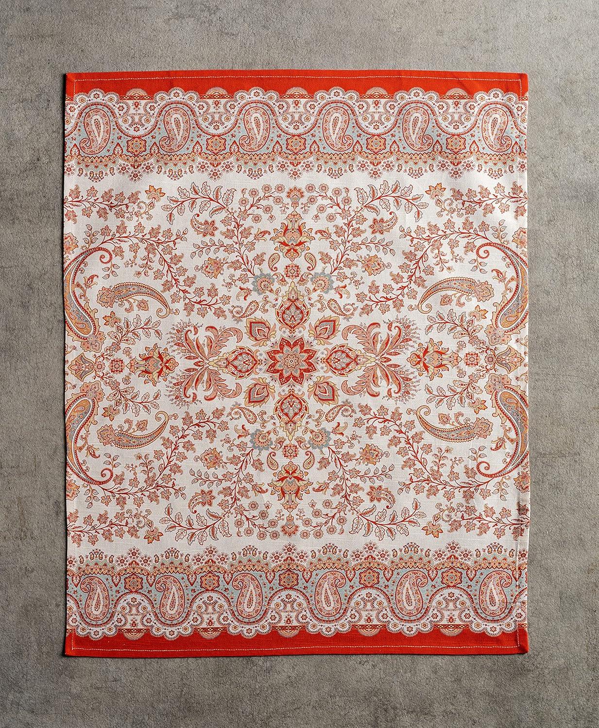 imageMaison d Hermine Kitchen Towels Set of 3 100 Cotton 20quot x 275quot Reusable Cloth Tea Dish Towels Absorbent with Hanging Loop for Kitchen Dining Thanksgiving Decorations Holy Jouy  Brown07  Cachemire