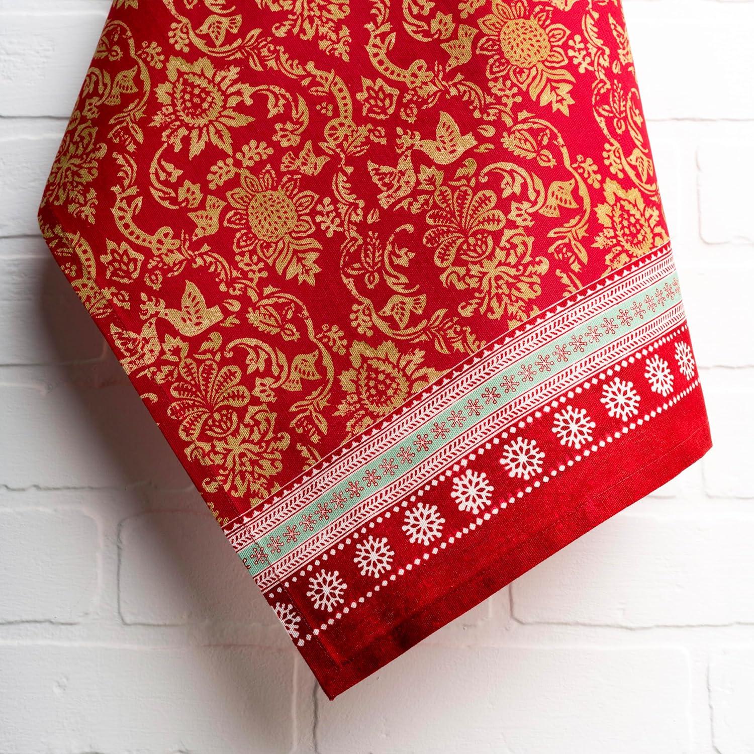 imageMaison d Hermine Kitchen Towels Set of 3 100 Cotton 20quot x 275quot Reusable Cloth Tea Dish Towels Absorbent with Hanging Loop for Kitchen Dining Thanksgiving Decorations Holy Jouy  Brown28  Sofia