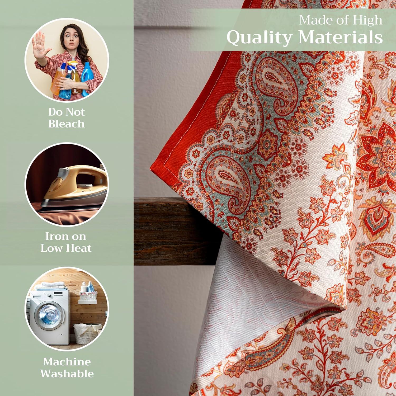 imageMaison d Hermine Kitchen Towels Set of 3 100 Cotton 20quot x 275quot Reusable Cloth Tea Dish Towels Absorbent with Hanging Loop for Kitchen Dining Thanksgiving Decorations Holy Jouy  Brown07  Cachemire