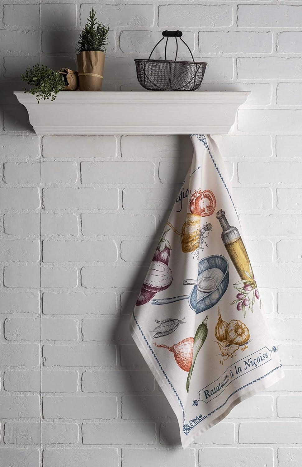 imageMaison d Hermine Kitchen Towels Set of 3 100 Cotton 20quot x 275quot Reusable Cloth Tea Dish Towels Absorbent with Hanging Loop for Kitchen Dining Thanksgiving Decorations Noel07  Gastronomie