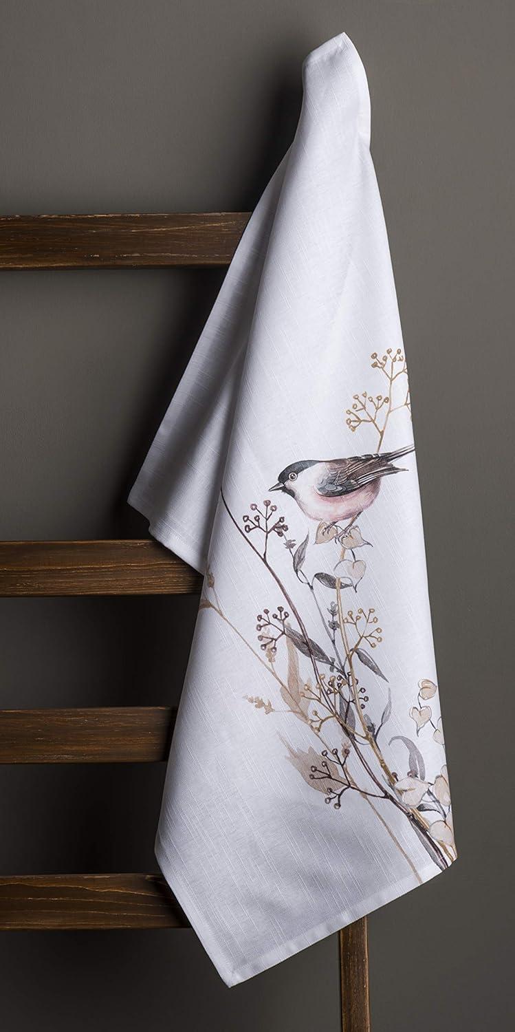 imageMaison d Hermine Kitchen Towels Set of 3 100 Cotton 20quot x 275quot Reusable Cloth Tea Dish Towels Absorbent with Hanging Loop for Kitchen Dining Thanksgiving Decorations Holy Jouy  Brown04  Meadow Florals  Brown