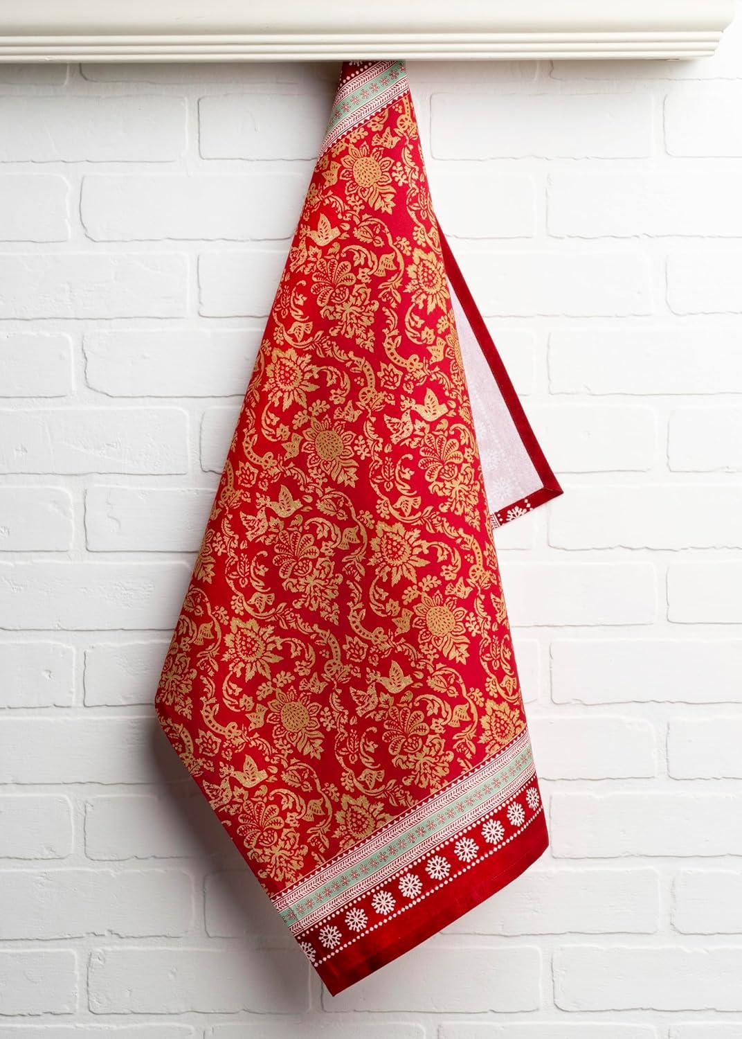 imageMaison d Hermine Kitchen Towels Set of 3 100 Cotton 20quot x 275quot Reusable Cloth Tea Dish Towels Absorbent with Hanging Loop for Kitchen Dining Thanksgiving Decorations Holy Jouy  Brown28  Sofia