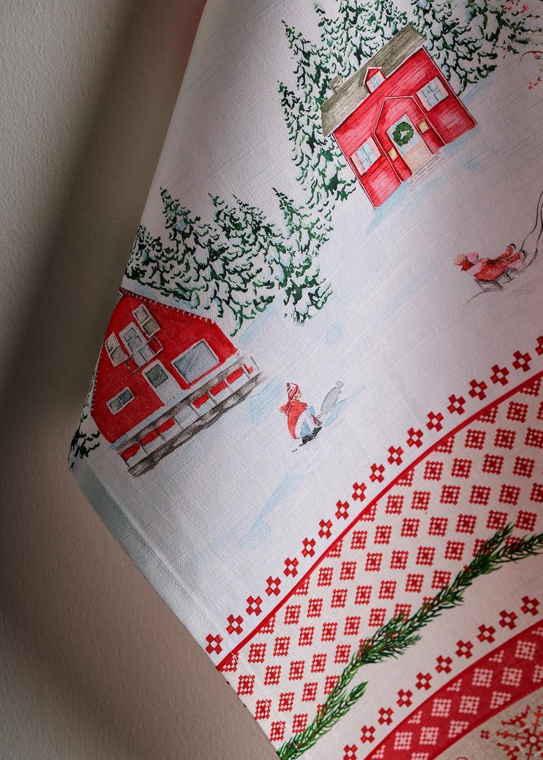 imageMaison d Hermine Kitchen Towels Set of 3 100 Cotton 20quot x 275quot Reusable Cloth Tea Dish Towels Absorbent with Hanging Loop for Kitchen Dining Thanksgiving Decorations Noel28  Rural Christmas