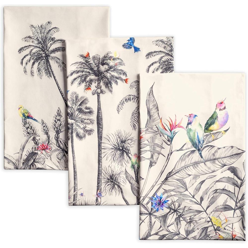 imageMaison d Hermine Kitchen Towels Set of 3 100 Cotton 20quot x 275quot Reusable Cloth Tea Dish Towels Absorbent with Hanging Loop for Kitchen Dining Thanksgiving Decorations Noel06  Amazonia