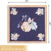 imageMaison d Hermine Cloth Napkins Set of 4 100 Cotton for Thanksgiving Decorations Everyday Reusable Square Fall Napkins Cloth Washable Dinner Party Wedding Pumpkin Garden  Dark Green 20quotx20quot14  Pumpkin Blues