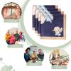 imageMaison d Hermine Cloth Napkins Set of 4 100 Cotton for Thanksgiving Decorations Everyday Reusable Square Fall Napkins Cloth Washable Dinner Party Wedding Pumpkin Garden  Dark Green 20quotx20quot14  Pumpkin Blues