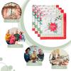 imageMaison d Hermine Cloth Napkins Set of 4 100 Cotton for Thanksgiving Decorations Everyday Reusable Square Fall Napkins Cloth Washable Dinner Party Wedding Pumpkin Garden  Dark Green 20quotx20quot13  Poinsettia Christmas