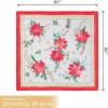 imageMaison d Hermine Cloth Napkins Set of 4 100 Cotton for Thanksgiving Decorations Everyday Reusable Square Fall Napkins Cloth Washable Dinner Party Wedding Pumpkin Garden  Dark Green 20quotx20quot13  Poinsettia Christmas