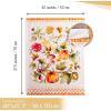 imageMaison d Hermine Kitchen Towels Set of 3 100 Cotton 20quot x 275quot Reusable Cloth Tea Dish Towels Absorbent with Hanging Loop for Kitchen Dining Thanksgiving Decorations Holy Jouy  Brown16  Pumpkin Garden  Cloudy Cream