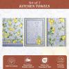 imageMaison d Hermine Kitchen Towels Set of 3 100 Cotton 20quot x 275quot Reusable Cloth Tea Dish Towels Absorbent with Hanging Loop for Kitchen Dining Thanksgiving Decorations Noel22  Citrus