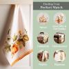 imageMaison d Hermine Kitchen Towels Set of 3 100 Cotton 20quot x 275quot Reusable Cloth Tea Dish Towels Absorbent with Hanging Loop for Kitchen Dining Thanksgiving Decorations Holy Jouy  Brown16  Pumpkin Garden  Cloudy Cream