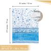 imageMaison d Hermine Kitchen Towels Set of 3 100 Cotton 20quot x 275quot Reusable Cloth Tea Dish Towels Absorbent with Hanging Loop for Kitchen Dining Thanksgiving Decorations Noel01  Summer Blues