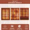 imageMaison d Hermine Kitchen Towels Set of 3 100 Cotton 20quot x 275quot Reusable Cloth Tea Dish Towels Absorbent with Hanging Loop for Kitchen Dining Thanksgiving Decorations Noel11  Thanksgiving Tartan