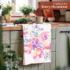 imageMaison d Hermine Kitchen Towels Set of 3 100 Cotton 20quot x 275quot Reusable Cloth Tea Dish Towels Absorbent with Hanging Loop for Kitchen Dining Thanksgiving Decorations Holy Jouy  Brown27  Rose Garden