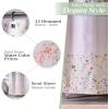 imageMaison d Hermine Shower Curtain 100 Cotton One Panel 70quotx72quot Washable Fabric Shower Curtains for Bathroom Easy Hanging with 12 Button Holes  Home Farmhouse Hotel Spa Luxury Loft  Peach03  Colmar