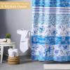 imageMaison d Hermine Shower Curtain 100 Cotton One Panel 70quotx72quot Washable Fabric Shower Curtains for Bathroom Easy Hanging with 12 Button Holes  Home Farmhouse Hotel Spa Luxury Loft  Peach24  Summer Blues