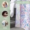 imageMaison d Hermine Shower Curtain 100 Cotton One Panel 70quotx72quot Washable Fabric Shower Curtains for Bathroom Easy Hanging with 12 Button Holes  Home Farmhouse Hotel Spa Luxury Loft  Peach20  Indian Floral