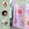 imageMaison d Hermine Shower Curtain 100 Cotton One Panel 70quotx72quot Washable Fabric Shower Curtains for Bathroom Easy Hanging with 12 Button Holes  Home Farmhouse Hotel Spa Luxury Loft  Peach21  Floral