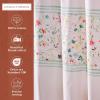 imageMaison d Hermine Shower Curtain 100 Cotton One Panel 70quotx72quot Washable Fabric Shower Curtains for Bathroom Easy Hanging with 12 Button Holes  Home Farmhouse Hotel Spa Luxury Loft  Peach03  Colmar