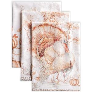 imageMaison d Hermine Kitchen Towels Set of 3 100 Cotton 20quot x 275quot Reusable Cloth Tea Dish Towels Absorbent with Hanging Loop for Kitchen Dining Thanksgiving Decorations Noel02  Giving Thanks