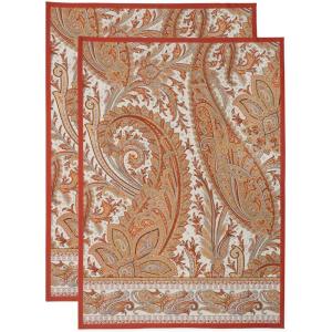 imageMaison d Hermine Kitchen Towels Set of 3 100 Cotton 20quot x 275quot Reusable Cloth Tea Dish Towels Absorbent with Hanging Loop for Kitchen Dining Thanksgiving Decorations Noel15  Kashmir Paisley