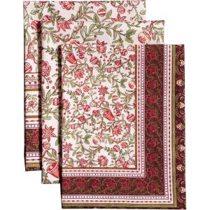 imageMaison d Hermine Kitchen Towels Set of 3 100 Cotton 20quot x 275quot Reusable Cloth Tea Dish Towels Absorbent with Hanging Loop for Kitchen Dining Thanksgiving Decorations Noel13  Reveillon Au Jardin