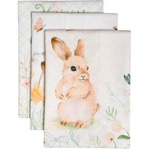 imageMaison d Hermine Kitchen Towels Set of 3 100 Cotton 20quot x 275quot Reusable Cloth Tea Dish Towels Absorbent with Hanging Loop for Kitchen Dining Thanksgiving Decorations Holy Jouy  Brown13  Easter Dew