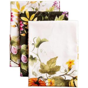 imageMaison d Hermine Kitchen Towels Set of 3 100 Cotton 20quot x 275quot Reusable Cloth Tea Dish Towels Absorbent with Hanging Loop for Kitchen Dining Thanksgiving Decorations Holy Jouy  Brown16  Pumpkin Garden  Cloudy Cream